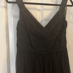 ann taylor chiffon black gown